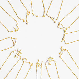Zodiac Constellation Pendant (Capricorn) - Gold